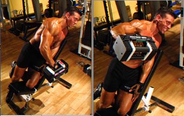 Jonathan Lawson one-arm incline laterals - Eye-Popping Shoulders: Full-Range Workout