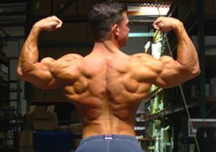 Jonathan Lawson back double biceps - Ultimate Row to Grow