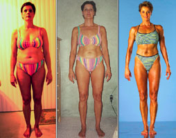 Becky Holman before, during and after X-treme Lean