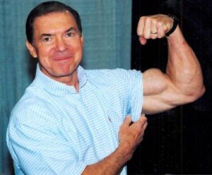 Larry Scott biceps peak bro science