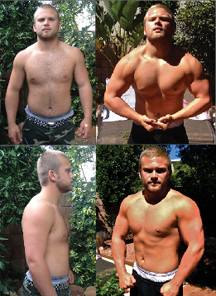 Jordon Williamson before & after - Max Muscle Mass: Power vs. Density