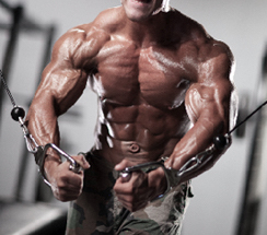 Cable crossovers near contracted position - Quick Fat-to-Muscle High-Rep Hit