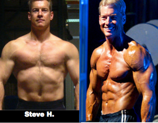 Steve Holman, winter "before" pic with spring "after." - Ripped Abs: Your First 3 Steps