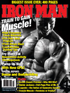 Jonathan Lawson on the cover of the March 2009 issue of IRON MAN magazine