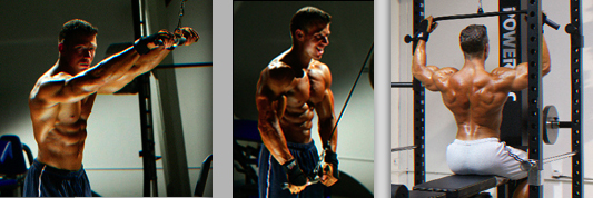 Stiff arm pulldowns and pulldowns