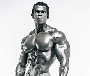 Serge Nubret, the black panther, black and white