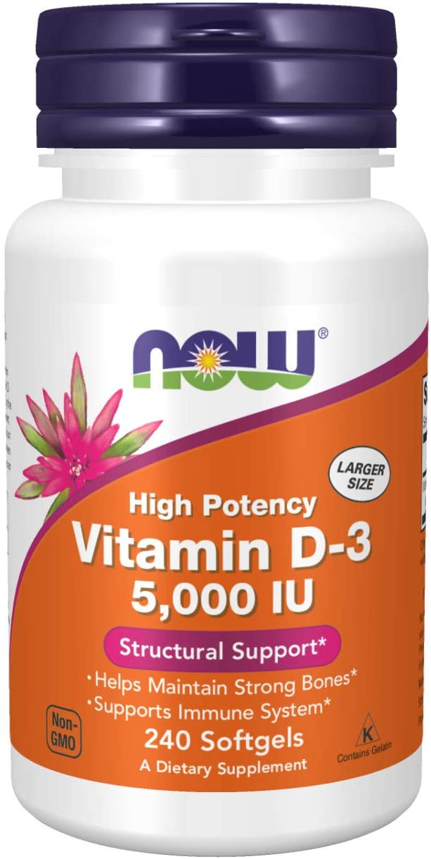 NOW Vitamin D-3 bottle