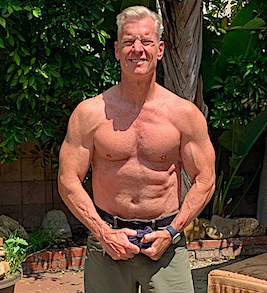 Steve's upper-chest detail in his backyard