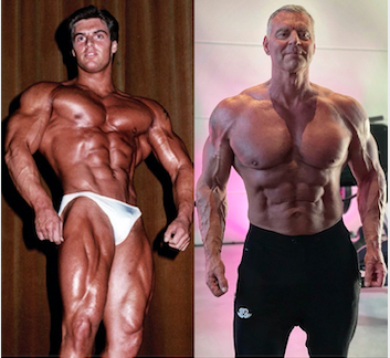 Berry de Mey at age 19 compared to 60