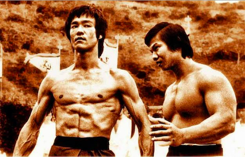 Bruce Lee and Bolo Yeung in Enter the Dragon