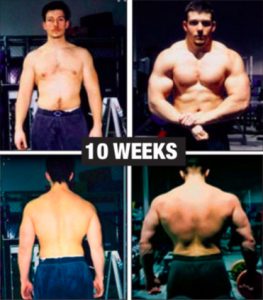 Jonathan's 10-Week Size Surge Results, front and back
