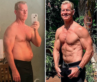 Steve's before and after pics at age 62