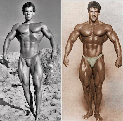 Bob Paris at age 20 vs. when he competed in the Mr. Universe