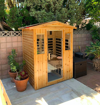 Steve's backyard sauna setup