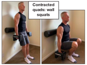 Steve demonstrating wall squats