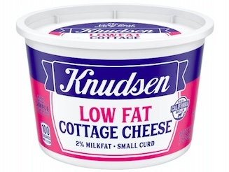 A tub of low-fat cottage cheese
