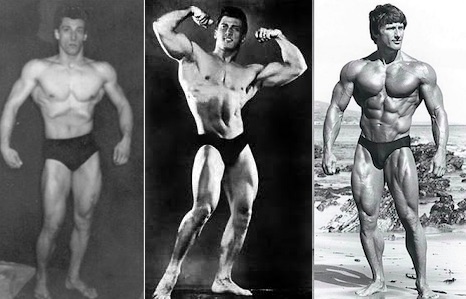 Frank Zane at 17 vs in his 20s vs in his 30s