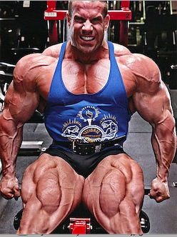 Jay Cutler doing leg extensions