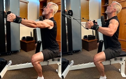 Steve demonstrating scapula retractions